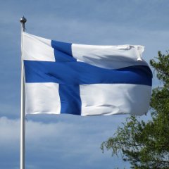 Die Landesfahne Finnlands