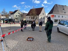 Vorplatz histor. Rathaus - Baubesprechung Barrierfreiheit