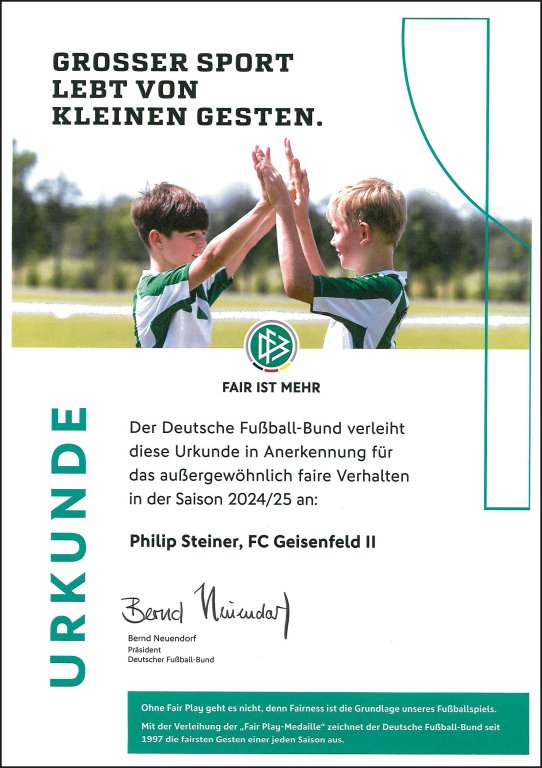 Urkunde Steiner