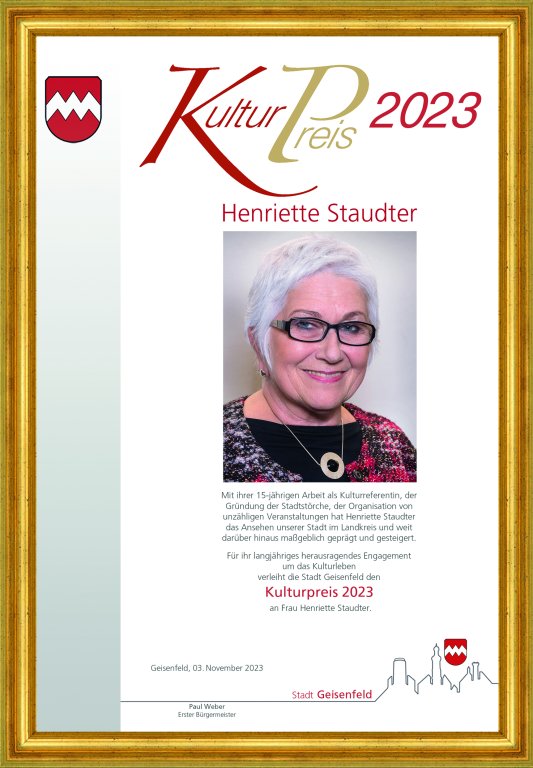 Urkunde Henriette