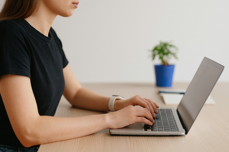 Frau am Laptop
